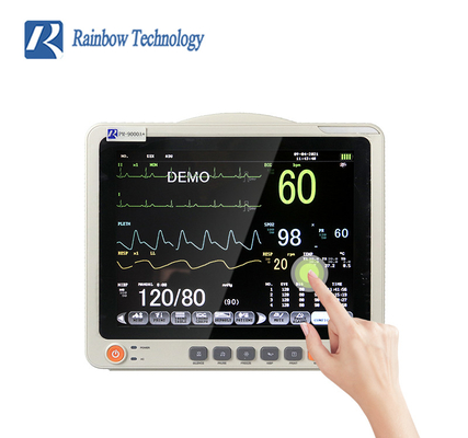 Monitor paciente de 12,1 parâmetros da tela 6 do Lcd da polegada com o tela táctil opcional móvel