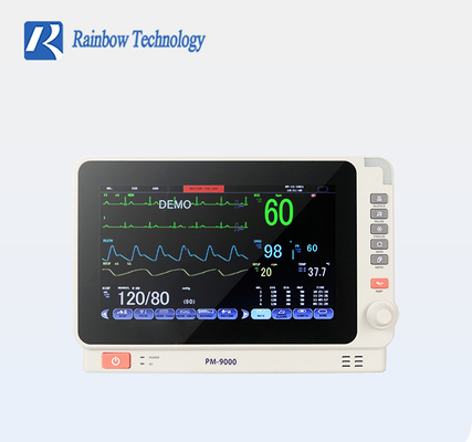 1 ano Monitor multiparamétrico portátil de 10,1 polegadas com armazenamento de dados interno / externo