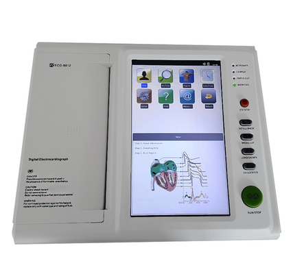 Hospital 12 Canal Máquina de ECG ECG-8812 Touch Screen 12 Electrocardiografia de Chumbo