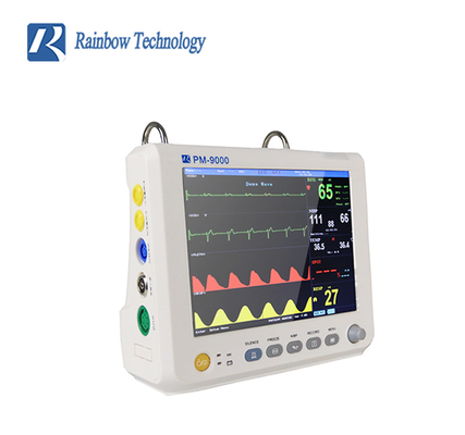 Monitor de doentes portátil leve com parâmetros múltiplos com 8 horas de duração da bateria