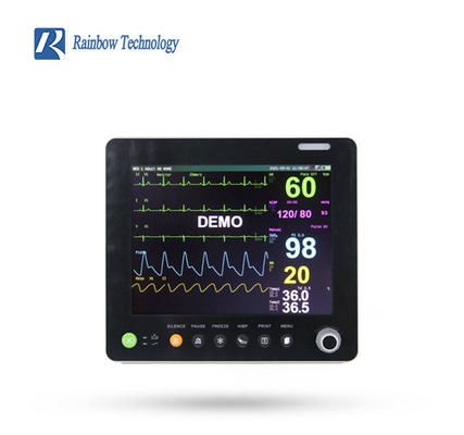 Monitor de doentes de 12 polegadas 6 Parâmetros de sinais vitais Monitor de doentes de ambulância móvel