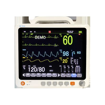 Monitor de Paciente Multiparamétrico de 12,1 Polegadas com LCD TFT Colorido de Alta Resolução Análise de Arritmia e Cálculo ST