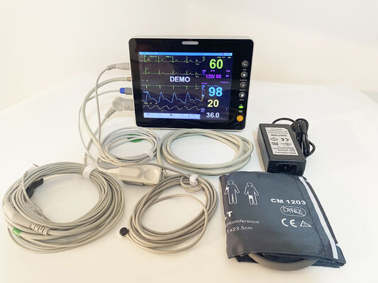 Monitor de pacientes de vários parâmetros Detecção precisa de sinais vitais Design compacto para clínicas primárias Cuidados de emergência Uso médico em casa