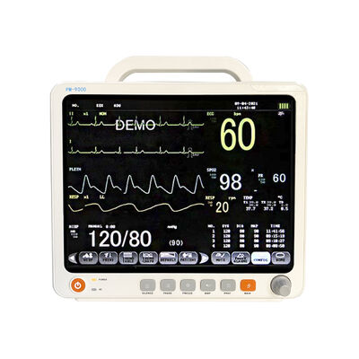 Monitor de Paciente Multiparâmetro Portátil com Tela Sensível ao Toque ETCO2 de 12,1 Polegadas para UTI