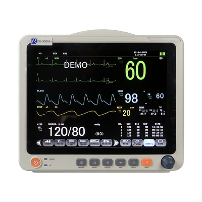 O tela táctil de uma cor de 12 polegadas controla o monitor paciente do multi parâmetro do equipamento médico ICU