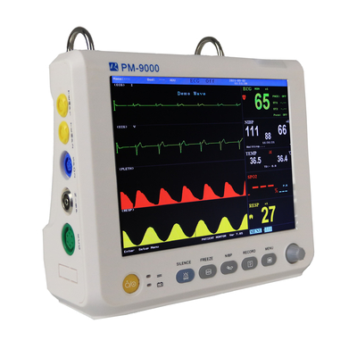 8 polegadas ligações ECG do monitor paciente 5 do parâmetro de TFT LCD da cor de multi para o CCU de ICU OU