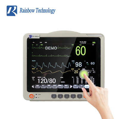 Monitor paciente do tela táctil de 6 parâmetros