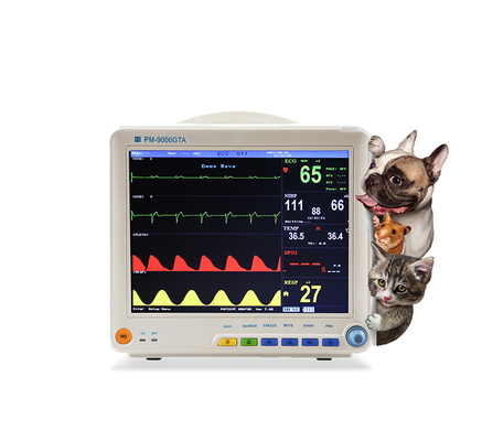 equipamento de monitoração veterinário do veterinário do monitor ECG do multi parâmetro de 220V 40W
