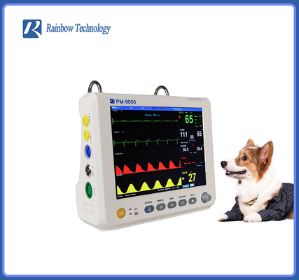 Instrumentos médicos Monitor veterinário do paciente com alarme sonoro / visível