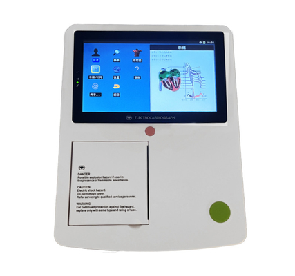 Preço da fábrica Máquina de Ecg portátil de 7 polegadas com tela sensível ao toque 12 de chumbo 3/6 canais