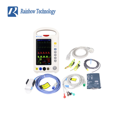 Projeção a cores portátil Vital Signs Patient Monitor do monitor de parâmetro de 7 polegadas multi