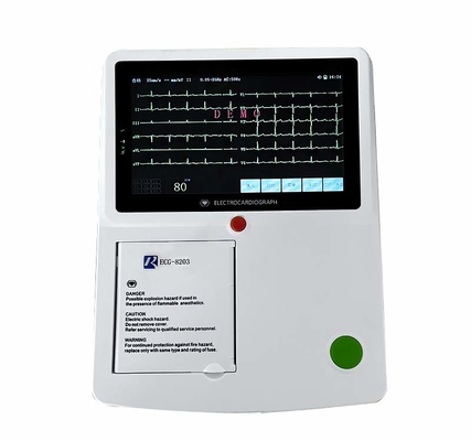 12 máquina Resolusion alto de Digitas ECG dos canais com o tela táctil dos elétrodos do membro