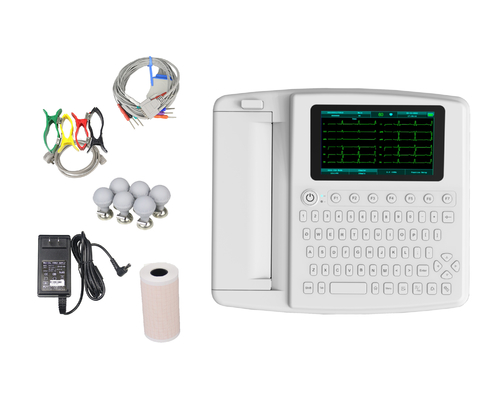 7 software do PC ECG da máquina do canal ECG da máquina 12 do cardiógrafo do ECG da polegada