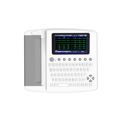 Máquina de ECG de seis canais com derivações únicas/múltiplas e armazenamento de dados interno/externo