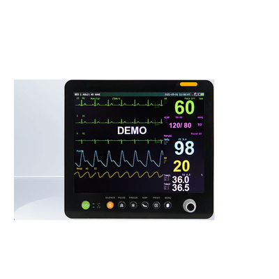 15 polegadas Monitor de doentes portátil multiparamétrico Equipamento de monitorização cardíaca para uso médico