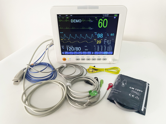 Dispositivo médico Monitor de parâmetros múltiplos 6 parâmetros monitor do paciente de 12 polegadas