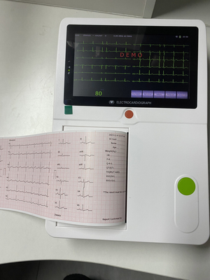 Máquina de Ecg de 3 canais portátil de 7 polegadas com tela sensível ao toque