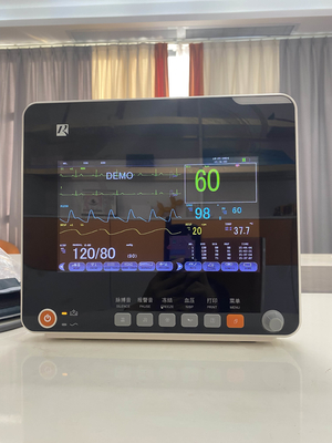 Monitor de doentes com múltiplos parâmetros com ECG Resp SpO2 Nibp Temp e suporte móvel OEM disponível
