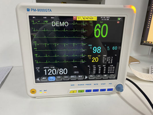 Portable Multi Parameter Patient Monitor with 12.1 Inch Display and Trolley/Wall Bracket for ICU