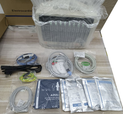 Monitor de Paciente de 6 Parâmetros com Carrinho de Leito e Fonte de Alimentação Elétrica - Garantia de 1 Ano