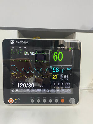 Monitor de Paciente Multiparamétrico com Tela TFT de 12,1 Polegadas com SpO2/ECG/PR/PNI/TEMP/RESP para UTI Hospitalar