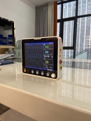 Display LCD colorido de 8 polegadas 6 parâmetros Hospital monitor de primeiros socorros do paciente