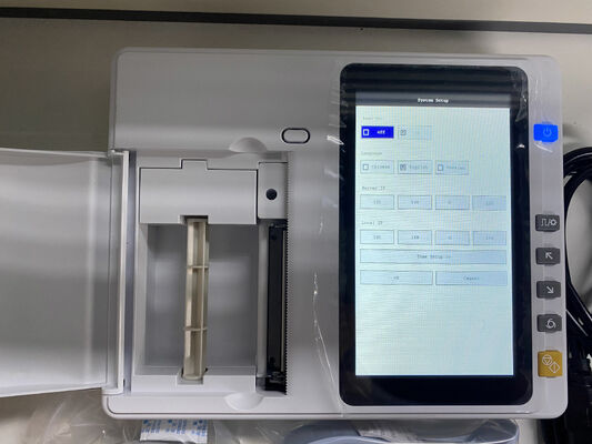 Dispositivo de ECG/EKG médico portátil de tela LCD de 6 canais e 7 polegadas com fonte de alimentação para hospitais