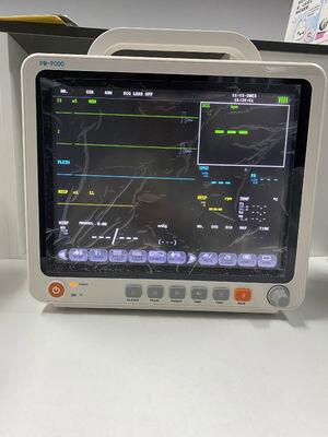 12.1 Inch Color LCD Multi Parameter Patient Monitor com parâmetros ECG/HR/RESP/SPO2/NIBP/Temp e certificação ISO13485.