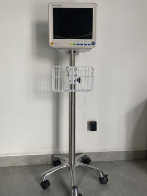 12.1 Display LCD a cores de 1 polegada com monitor de doentes com parâmetros ECG/HR/RESP/SPO2/NIBP/Temp e montável num porta-malas/suporte de parede