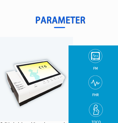 Coração Fetal a pilhas Rate Monitor com exposição do peso 4kg e da forma de onda de FHR