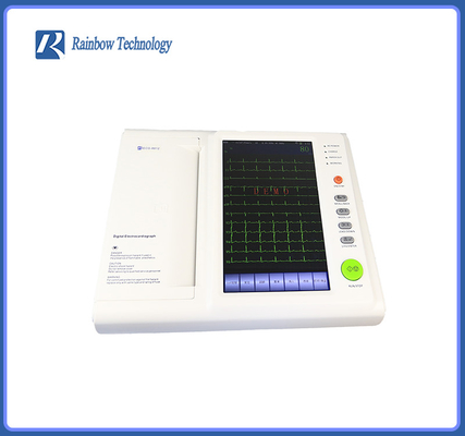 Teste cardíaco eficiente com simulador de ECG de 12 chumbo alimentado por bateria