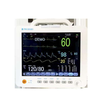 Monitor de Paciente ECG de Tamanho 38*20*41CM Barato, Peso Líquido 3,24kg, com Suporte Móvel para UTI