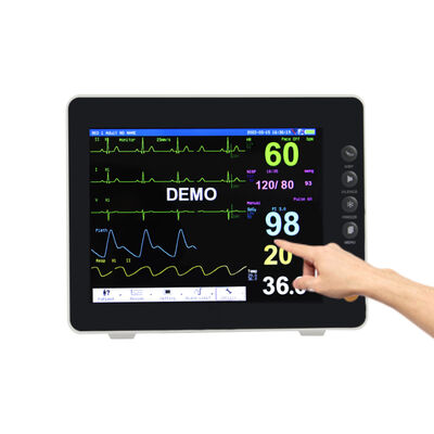 Monitor de Paciente Multiparamétrico com Tela TFT Colorida de 8 Polegadas com Certificação ISO e Compatibilidade com Carrinho/Suporte de Parede